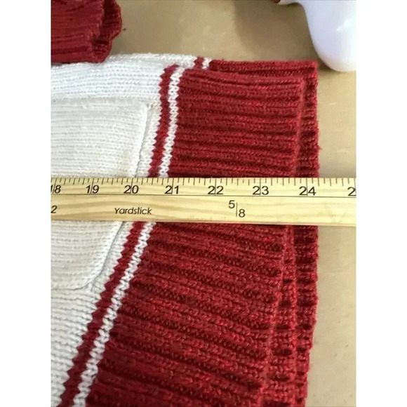 American Eagle Wool Blend Chunky Open Cardigan Sweater Women S Holiday Western - Picture 7 of 8